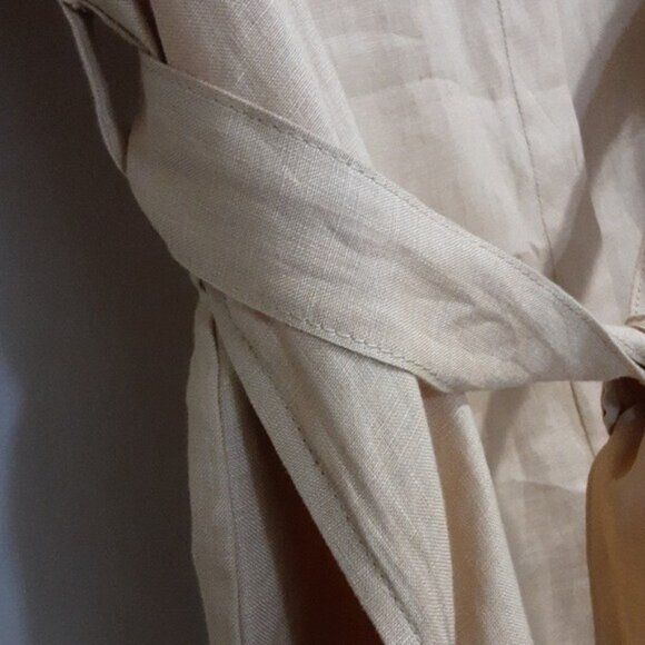 Vintage The primary linen maxi dress khakis button down women 10 vacation casual - Picture 3 of 11